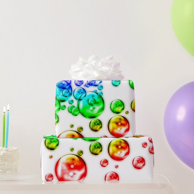 farbige Blasen Geschenkpapier (Partygeschenke)