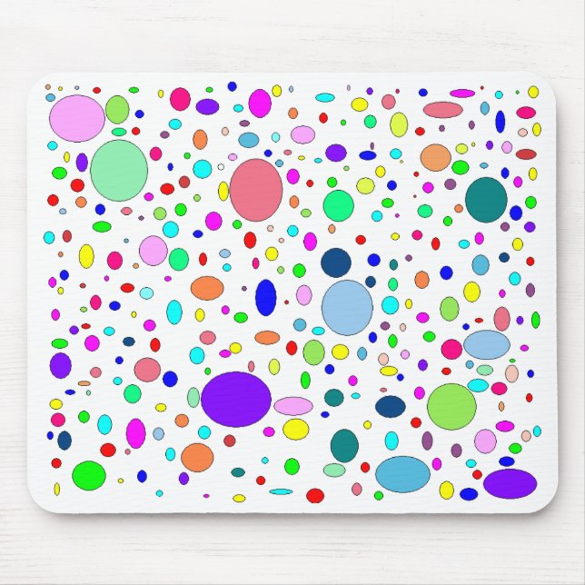 Farbige Blasen Mousepad (Vorne)