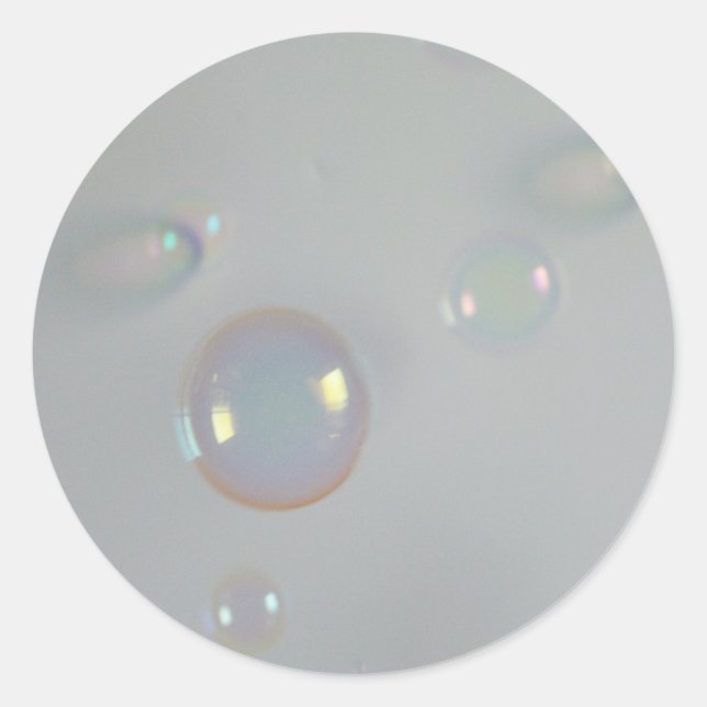 Farbige Blasen Runder Aufkleber (Vorderseite)