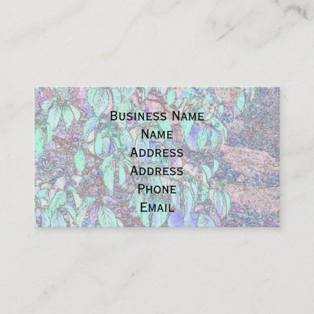 Farbige Blätter der Bleistiftbaum Visitenkarte (Vorderseite)