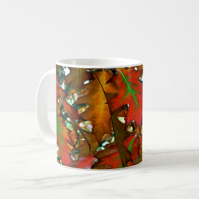 Farbige Blätter des Herbstes Kaffeetasse (Vorderseite Links)