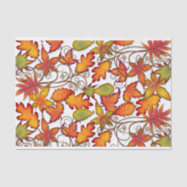 Farbige Blätter des Herbstes Seidenpapier