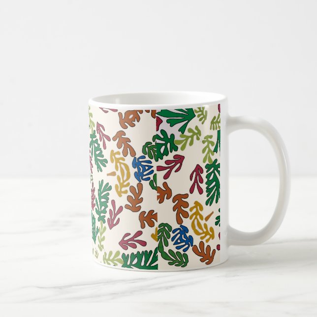 Farbige Blätter, MAtisse Style Kaffeetasse (Rechts)