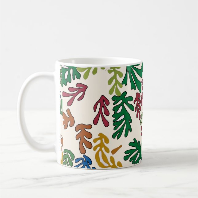 Farbige Blätter, MAtisse Style Kaffeetasse (Links)
