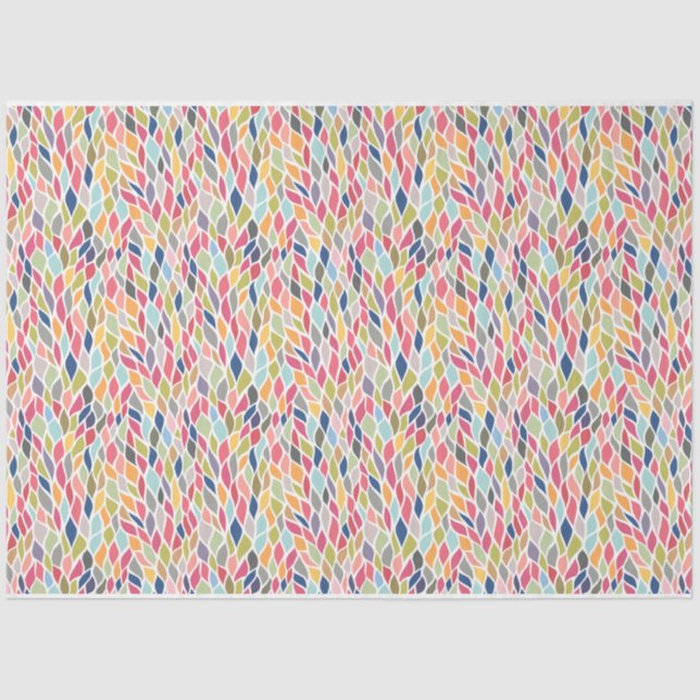 Farbige Blätter Muster Weichgewebe Seidenpapier (Vorderseite)