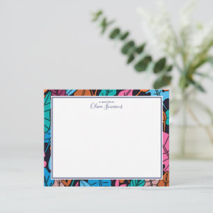 Farbige Blätter Persönliche Stationery Mitteilungskarte