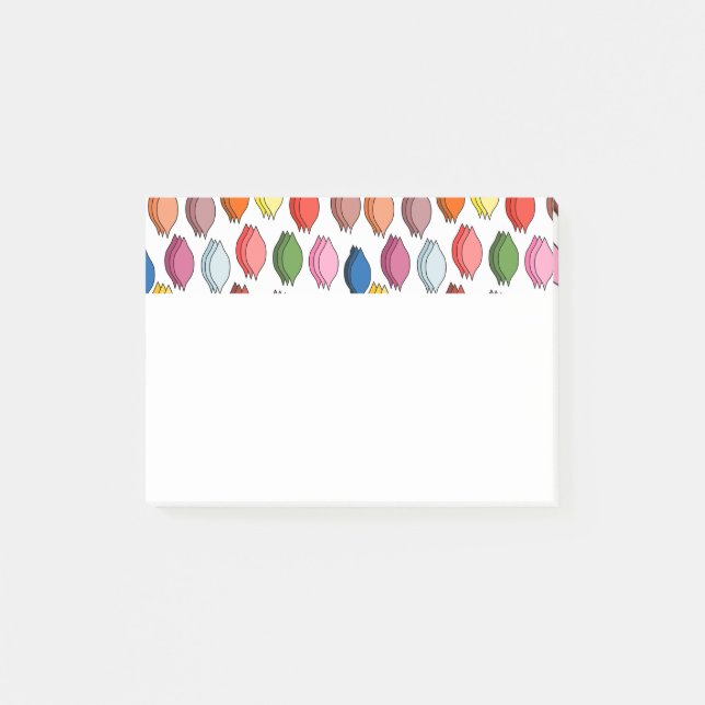 Farbige Blätter Post-it Klebezettel (Vorderseite)