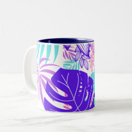Farbige Blätter Zweifarbige Tasse