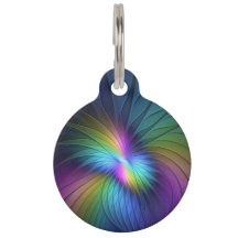 Farbige Blaue Moderne Abstrakte Fractal-Kunst