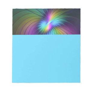 Farbige Blaue Moderne Abstrakte Fractal-Kunst Notizblock