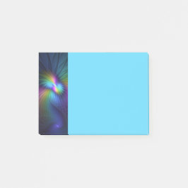 Farbige Blaue Moderne Abstrakte Fractal-Kunst Post-it Klebezettel