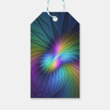 Farbige Blaue Moderne Abstrakte Fraktal-Kunst