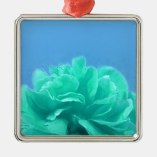 Farbige Blaugrüne Blumenmuster Ornament Aus Metall