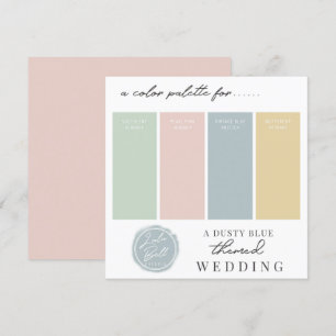 Farbige blaugrüne Farbpalette Einladung