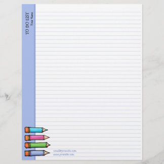 Farbige Bleistift-Lavendel zu tun Liste