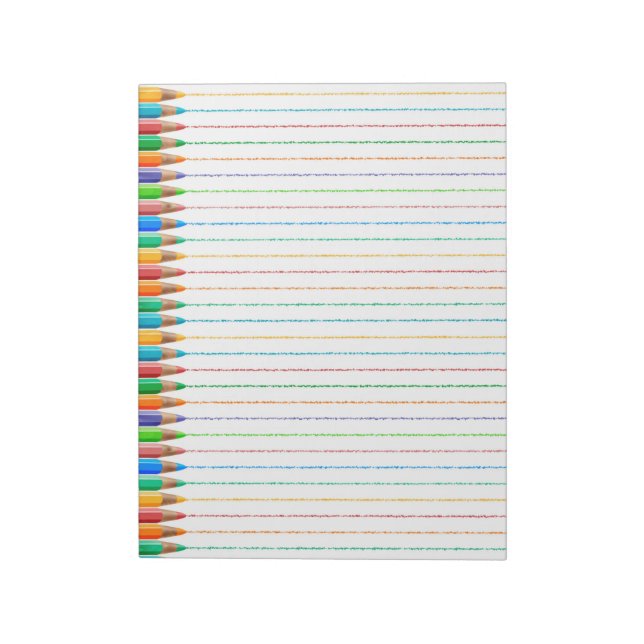 Farbige Bleistift-Linien Papier Notepad Notizblock (Rotiert)