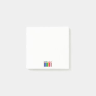 Farbige Bleistift-Post-Itanmerkungen Post-it Klebezettel