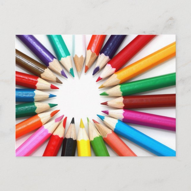 Farbige Bleistift-Postkarte Postkarte (Vorderseite)