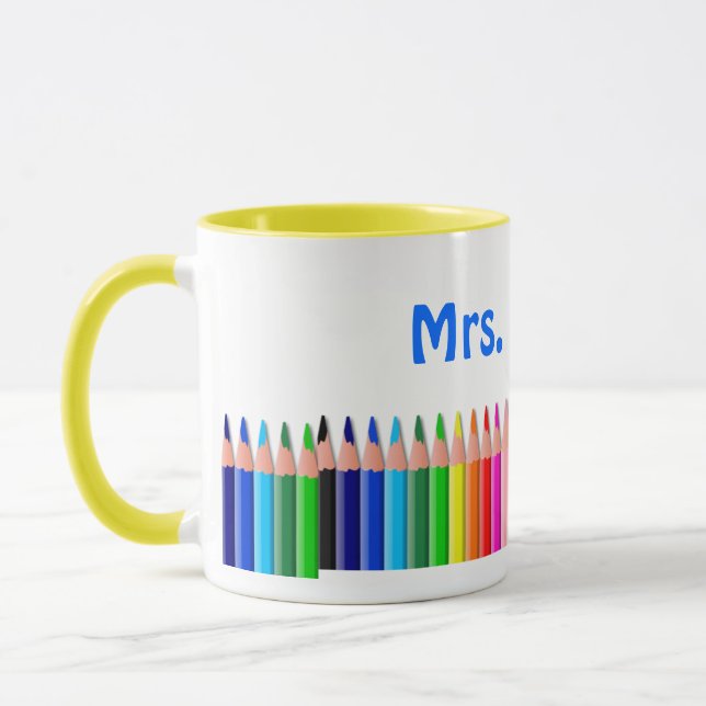 Farbige Bleistift-Schale Tasse (Links)