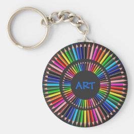 Farbige Bleistifte, Kunstlehrer, Künstler Schlüsselanhänger