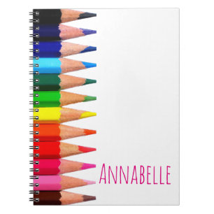 Farbige Bleistifte Notizblock