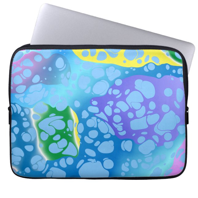 Farbige Blobs Laptopschutzhülle (Vorderseite)