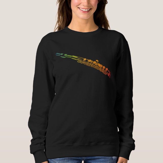 Farbige Blockflöte Flöte Flöte Sweatshirt (Vorderseite)