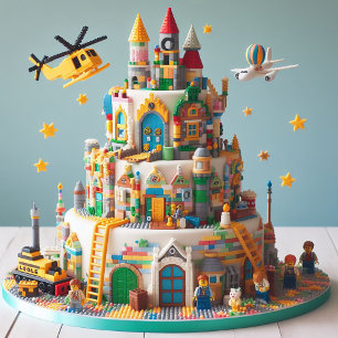 FARBIGE BLOCKS TOM THEMED KINDERGEBURTSTAG KARTE