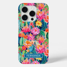 Farbige blühende Kakteen personalisiert Case-Mate iPhone Hülle