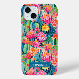 Farbige blühende Kakteen personalisiert Case-Mate iPhone Hülle