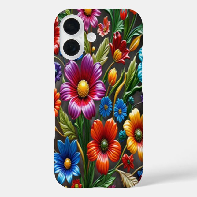 Farbige Blume #11 - iPhone 16 Hüllen (Rückseite)