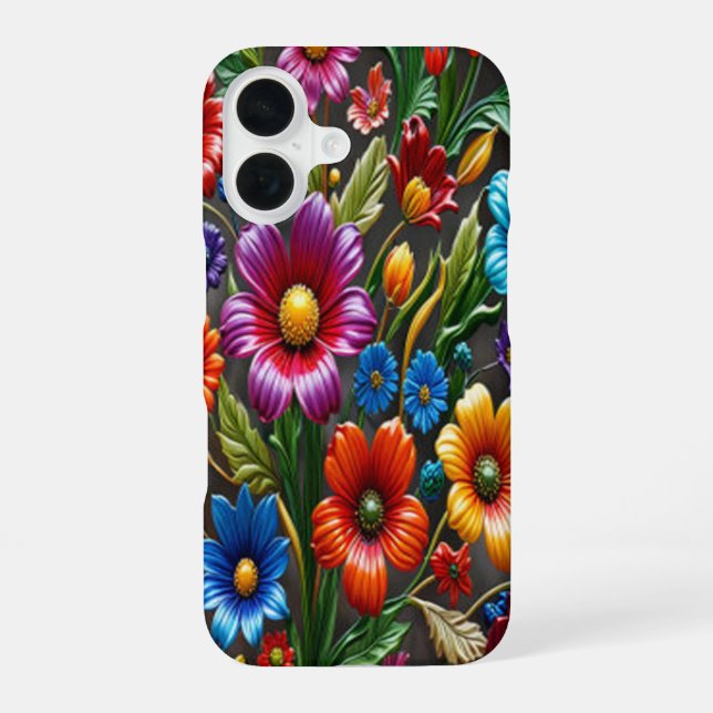 Farbige Blume #11 - iPhone 16 Hüllen Hülle (Rückseite)