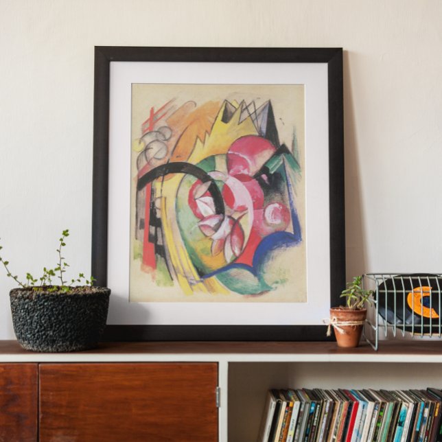 Farbige Blume (auch Abstrakte Formen) von Franz Ma Poster (Von Creator hochgeladen)