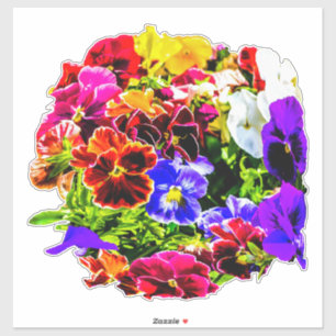 Farbige Blume Aufkleber