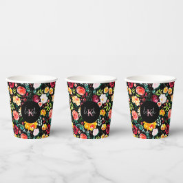 Farbige Blume aus dem Englischen Garten Pappbecher