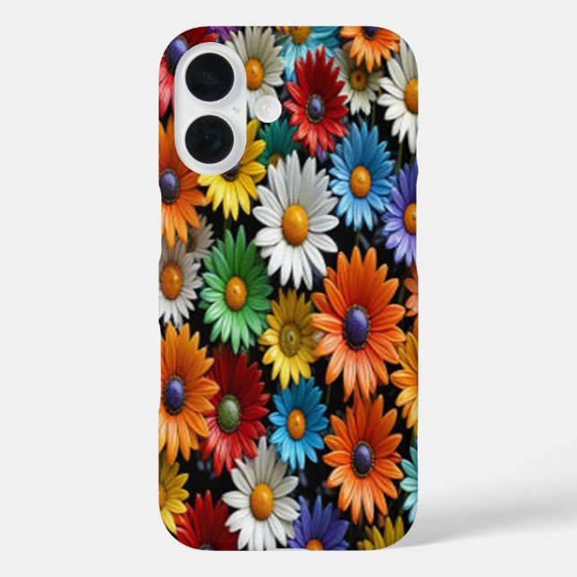 Farbige Blume aus Glas #8 - iPhone 16 Hüllen (Rückseite)