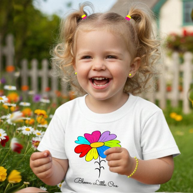 Farbige Blume Baby T-shirt (Von Creator hochgeladen)