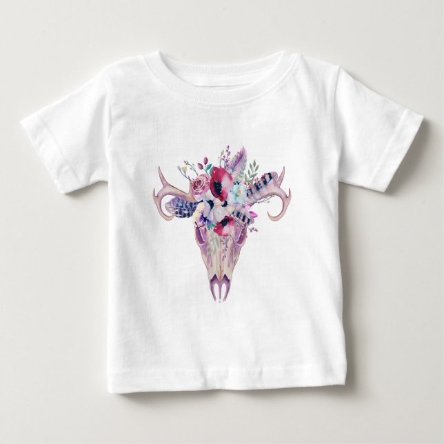Farbige Blume Baby T-shirt (Vorderseite)