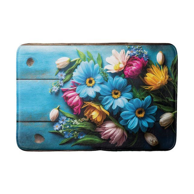 Farbige Blume Badematte (Vorderseite)