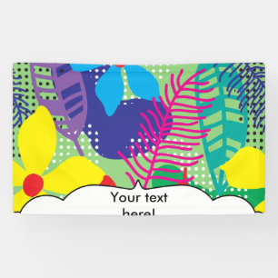 Farbige Blume Banner