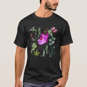 Farbige Blume Bio botanische Ästhetik T-Shirt