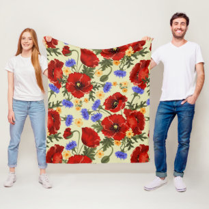 Farbige Blume, Blumenmuster, Muster von Blume Fleecedecke