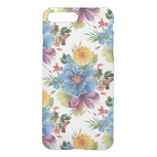 Farbige Blume Bouquet Nahtloses Muster GR2 iPhone 8 Plus/7 Plus Hülle