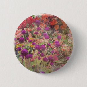 Farbige Blume Button