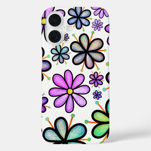 Farbige Blume Case-Mate iPhone Hülle (Rückseite)