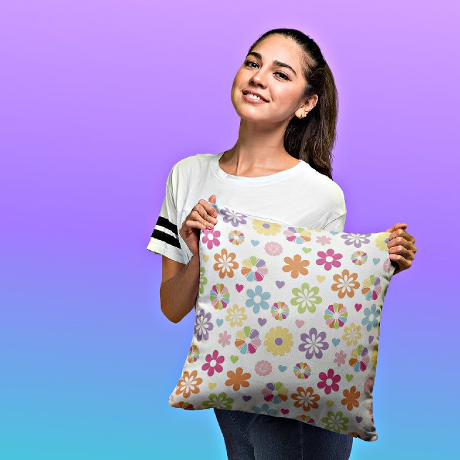 Farbige Blume dekoratives Kissen (Von Creator hochgeladen)