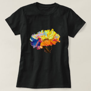 Farbige Blume der Nassfarbe T-Shirt
