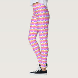 Farbige Blume des Lebens - rosa Muster Leggings