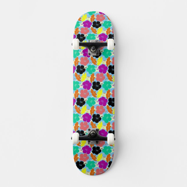 Farbige Blume Design Case-Mate iPhone Skateboard (Vorderseite)
