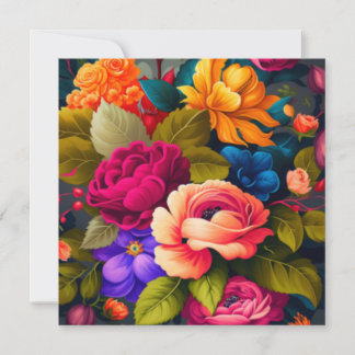 Farbige Blume Einladung